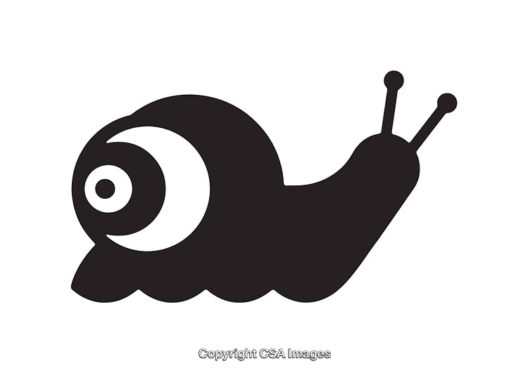 Minimalist Black and White Snail Icon Illustration for Simple Concepts