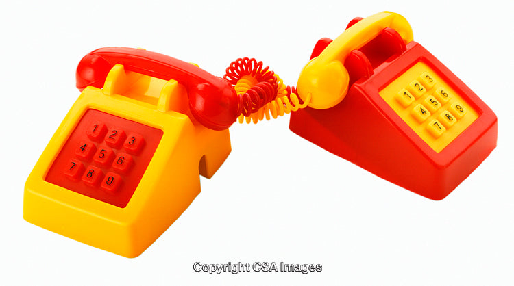 Brightly Colored Toy Telephones with Keypads and Handsets