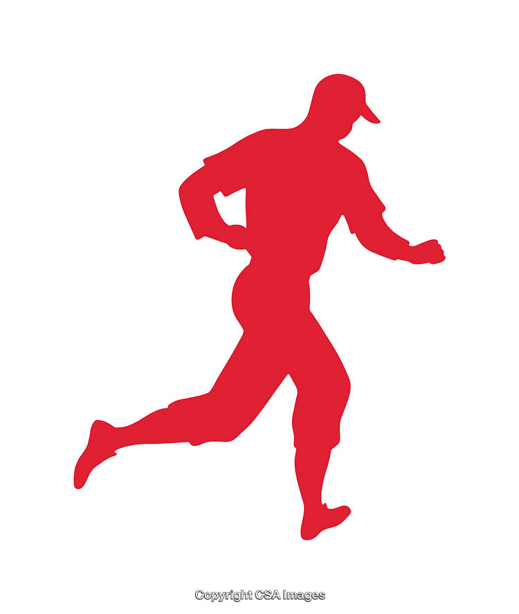 Silhouette of a Running Figure in Dynamic Motion