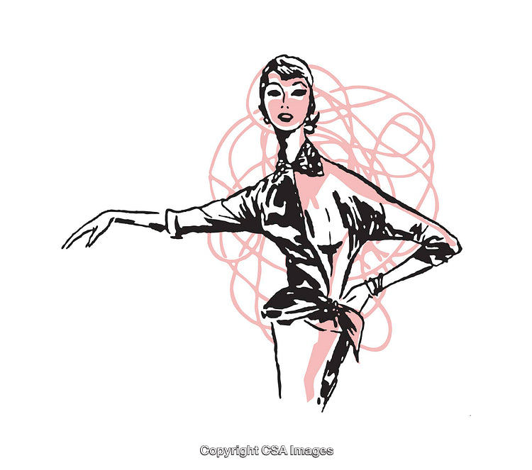 Elegant Sketch of a Fashion Model with a Minimalist Style
