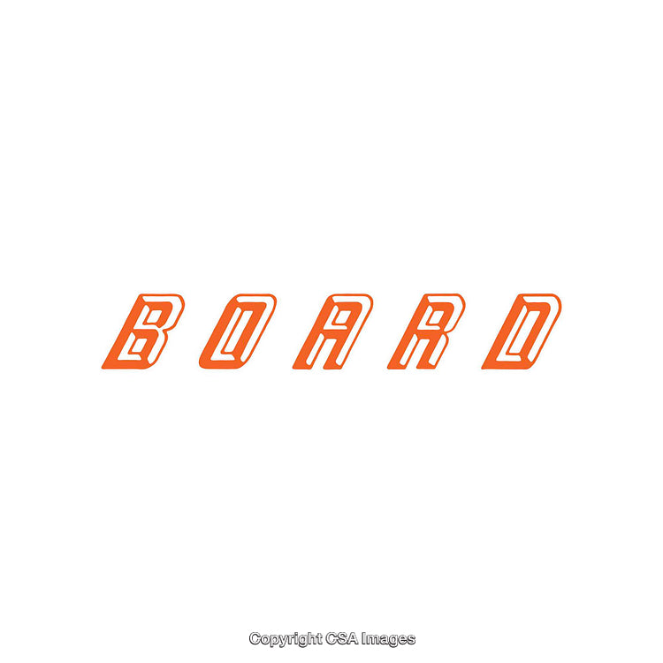 Orange Text on White Background Representing Stylized Word Design