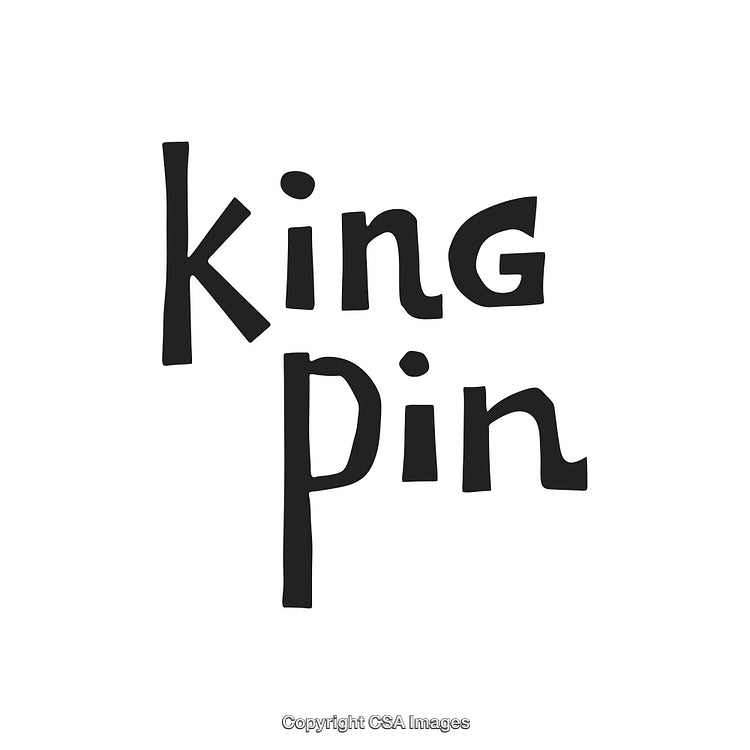 Creative Typography Displaying the Phrase 'King Pin' in Bold Style