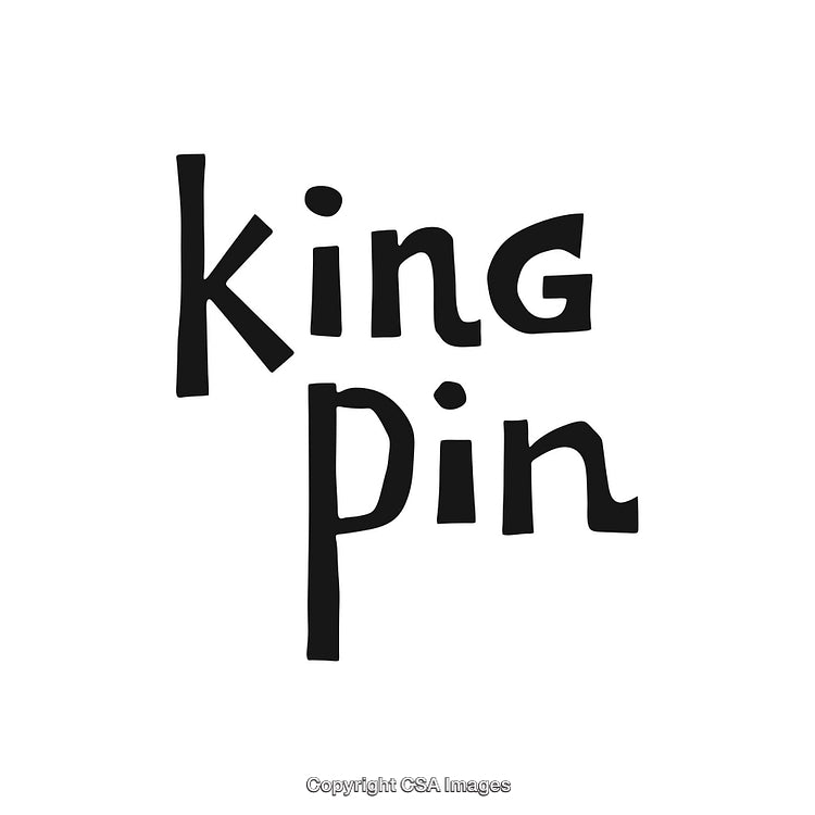 Creative Typography Displaying the Phrase 'King Pin' in Bold Style