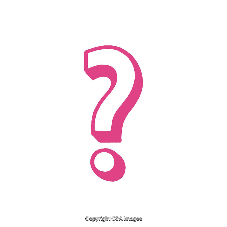Pink Question Mark on White Isolated Background