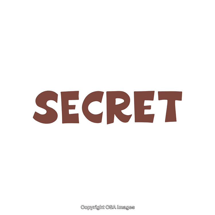 Bold Display of the Word 'Secret' in Distinctive Typography