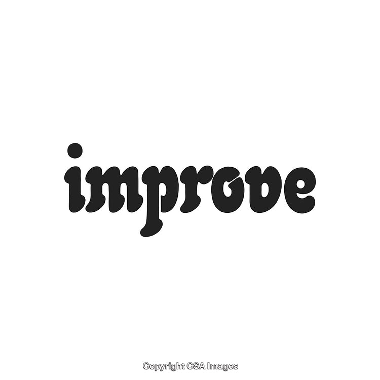 Bold Typography Depicting the Concept of Improvement and Growth
