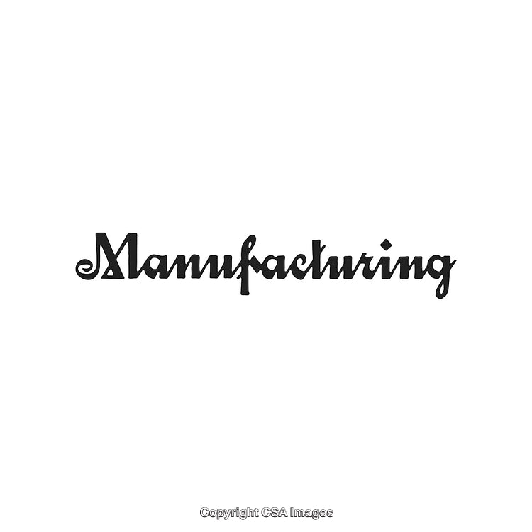 Elegant Typography Highlighting the Concept of Manufacturing Industry