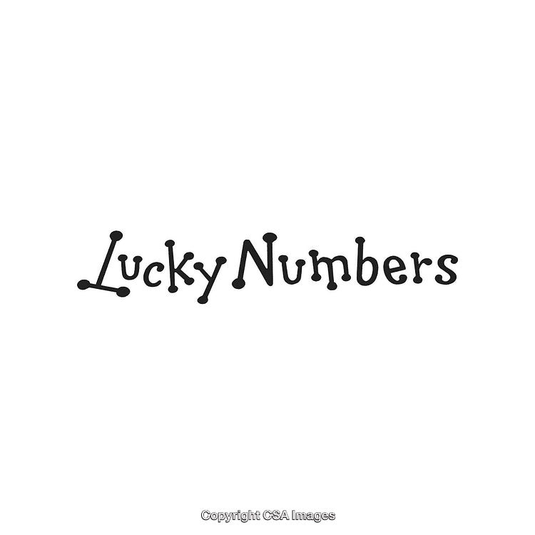 Stylized "Lucky Numbers" Text Design in Playful Black Font