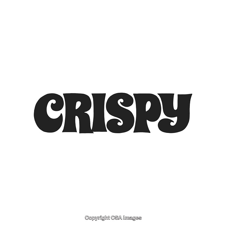 Bold Word Art Featuring the Text 'Crispy' in a Funky Font Style