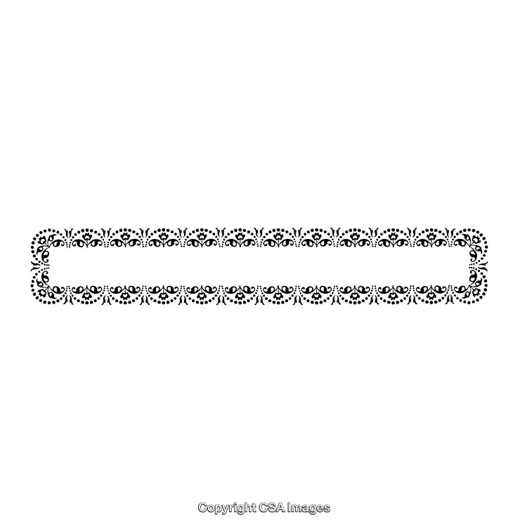 Elegant Intricate Black and White Decorative Border for Designs and Frames