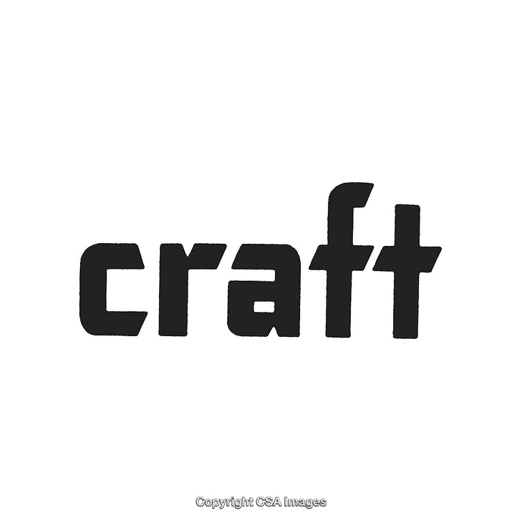 Black Grunge Text Featuring Word 'Craft' on a White Background