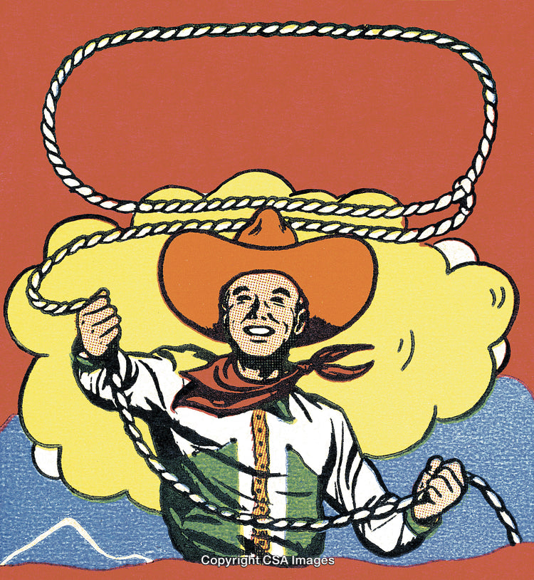 Cowboy Throwing a Lasso