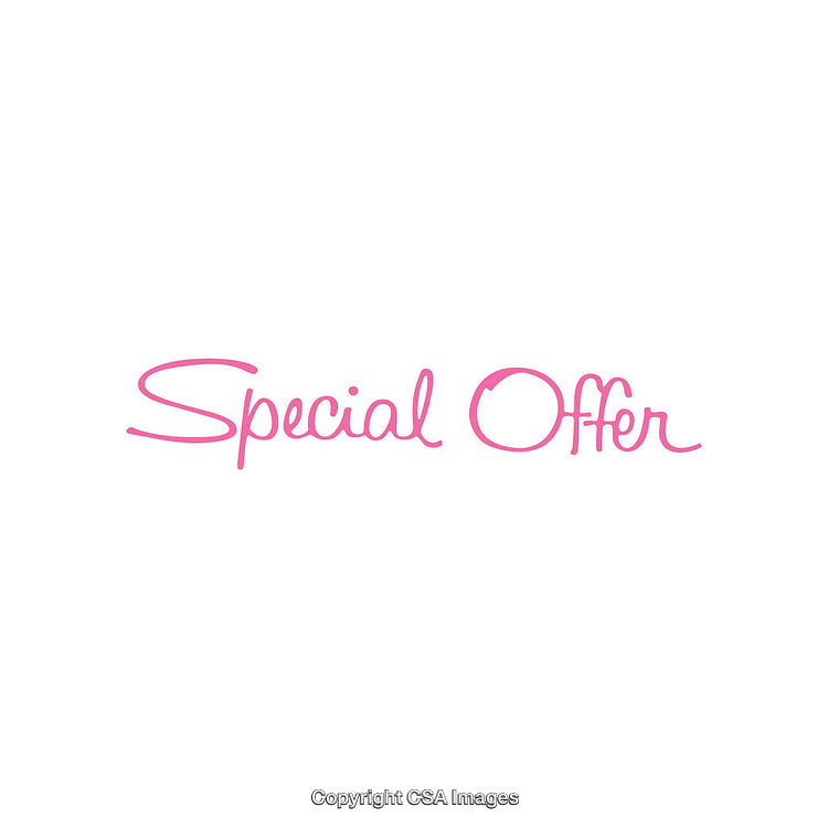 Pink Handwritten Text Displaying the Phrase 'Special Offer' on White Background