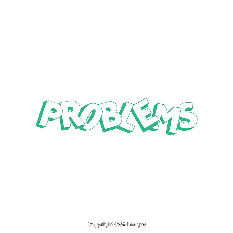 Simple Illustration of the Word Problems Written in a Playful Font