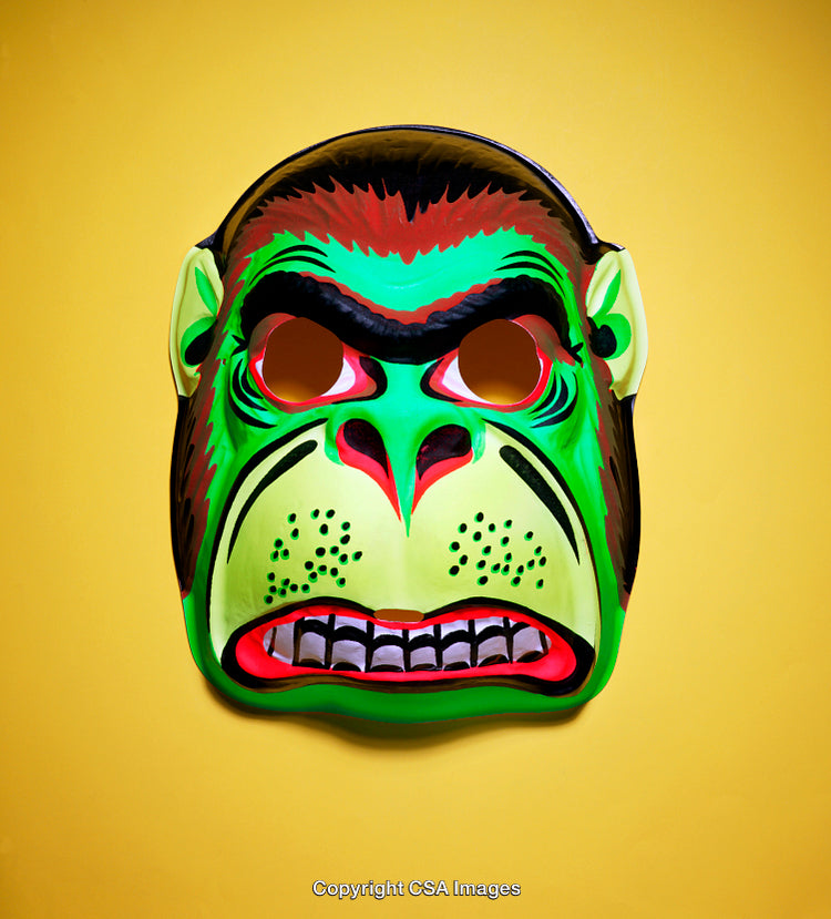 Colorful Animal Mask on a Bright Yellow Background