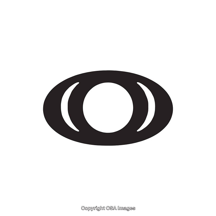 Minimalist Black and White Letter O in Stylish Abstract Design