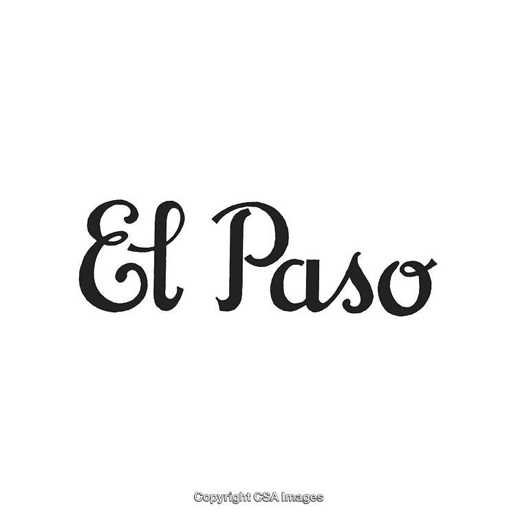 Elegant Calligraphy Wordmark Design Featuring the Name "El Paso" in Black Text
