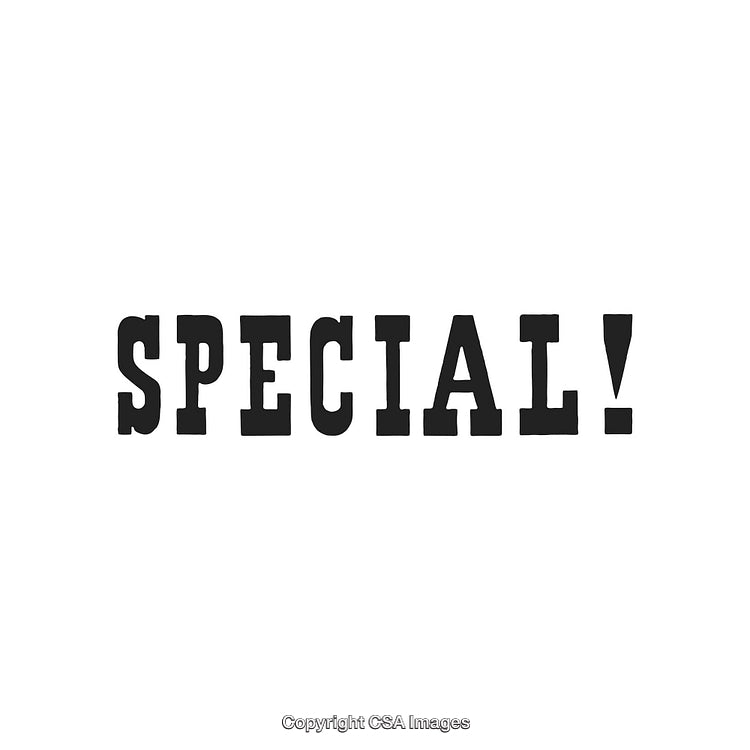 Bold Black Text Declaring Special Promotion or Announcement