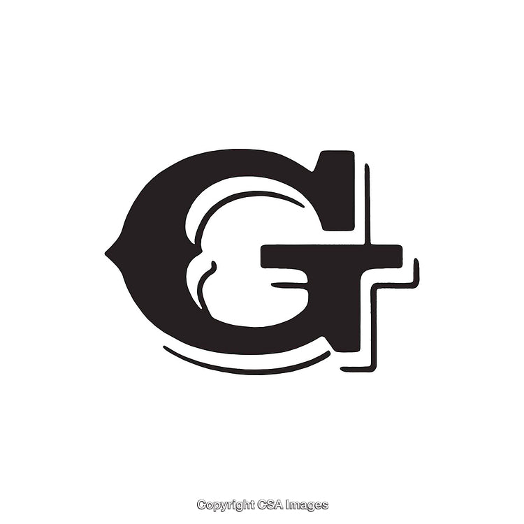 Creative Black and White Monogram Design Featuring the Letter G