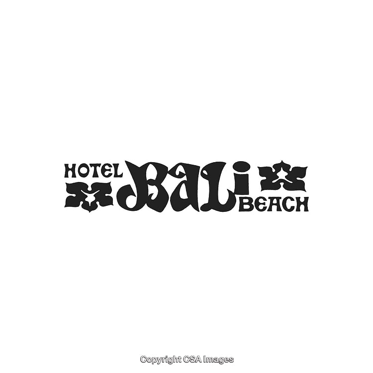 Vintage Logo Design for Hotel Bali Beach with Retro Typography