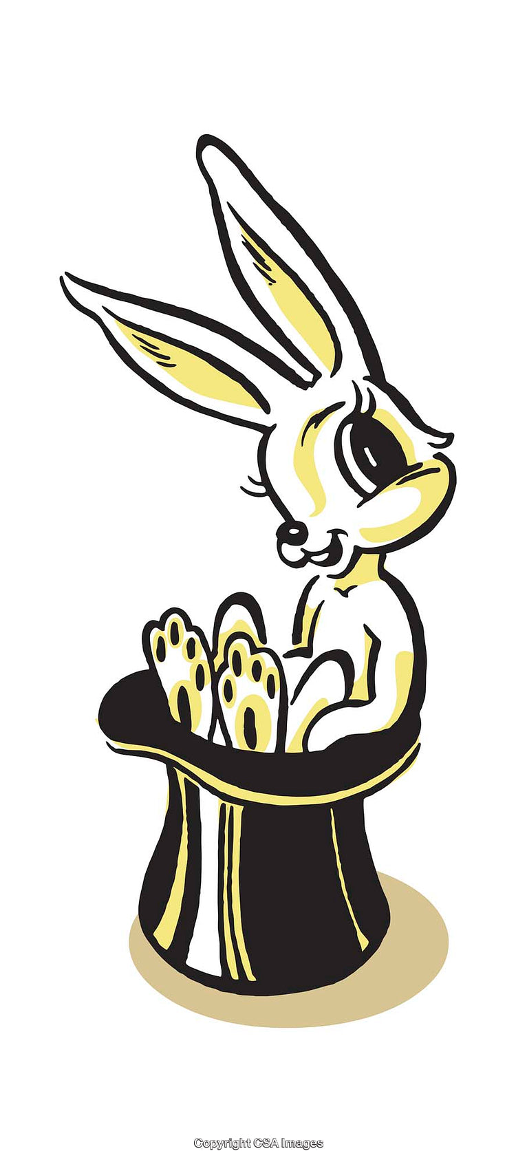 Cute Bunny Illustration Sitting in a Magician’s Hat