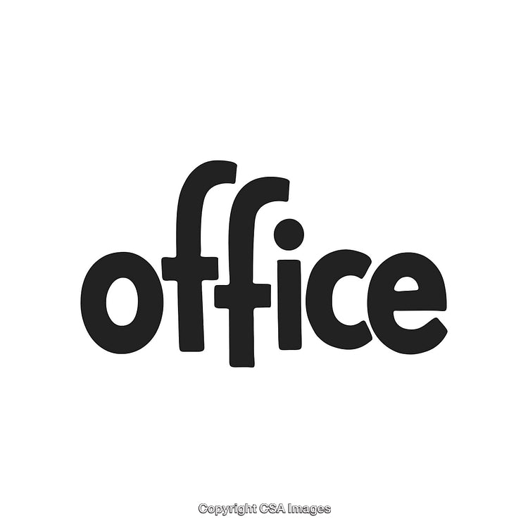 Stylized Typography Logo Featuring the Word Office in Bold Retro Typeface