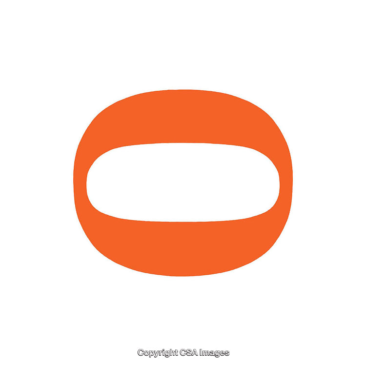 Minimalistic Orange Letter O Design on a White Background