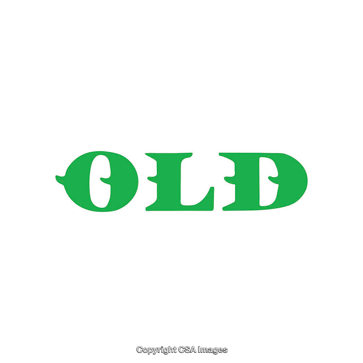 Bold Green Typography Displayed on Clean White Background