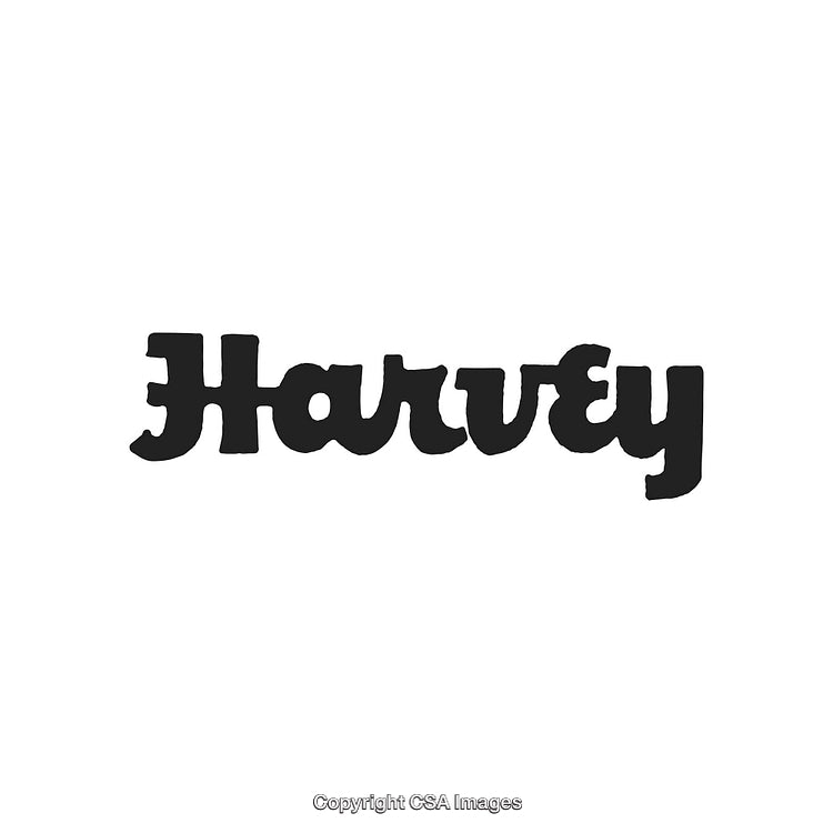 Stylized Black Typeface Displaying 'Harvey' on a White Background