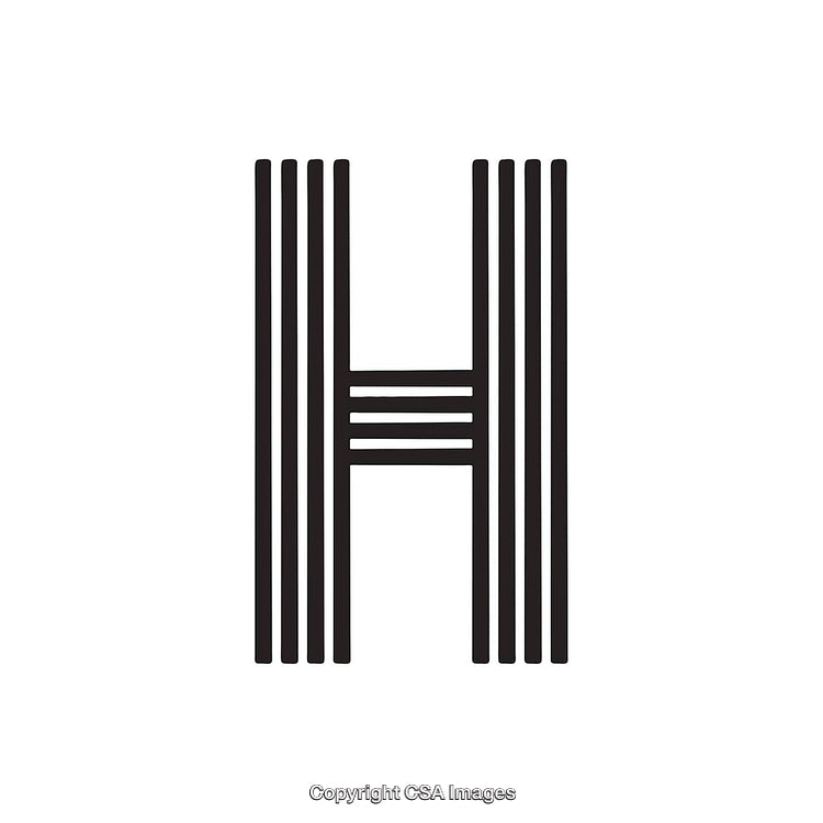 Stylish Minimalist Design Depicting The Letter H With Bold Lines