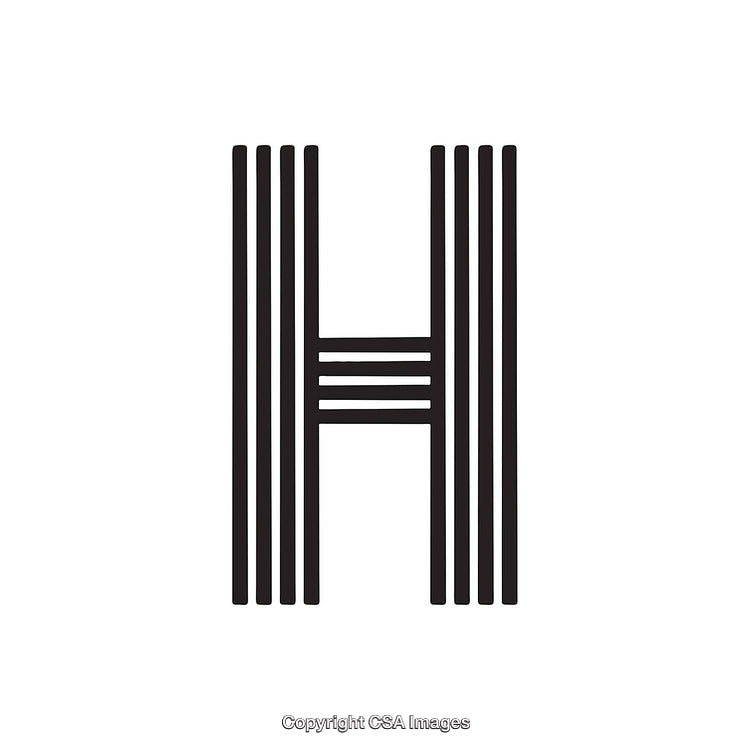 Stylish Minimalist Design Depicting The Letter H With Bold Lines