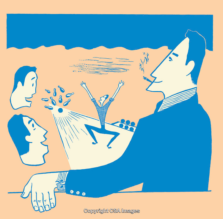 Colorful Abstract Illustration of Social Interaction and Celebration