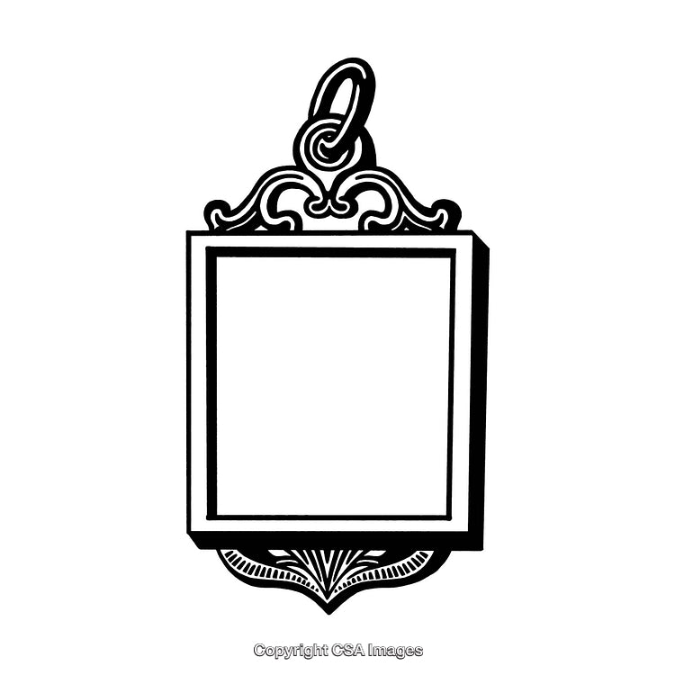 Artistic Black and White Ornate Border with Decorative Scroll Design