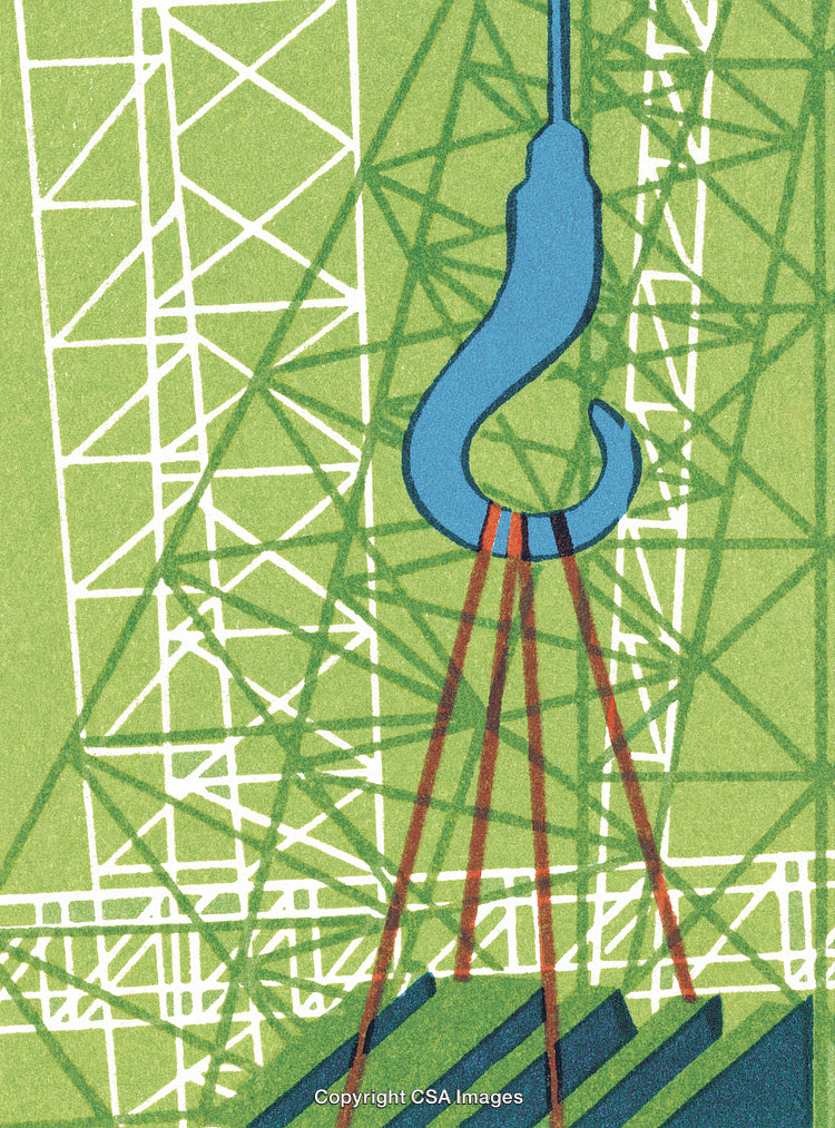 Crane Lifting Construction Materials