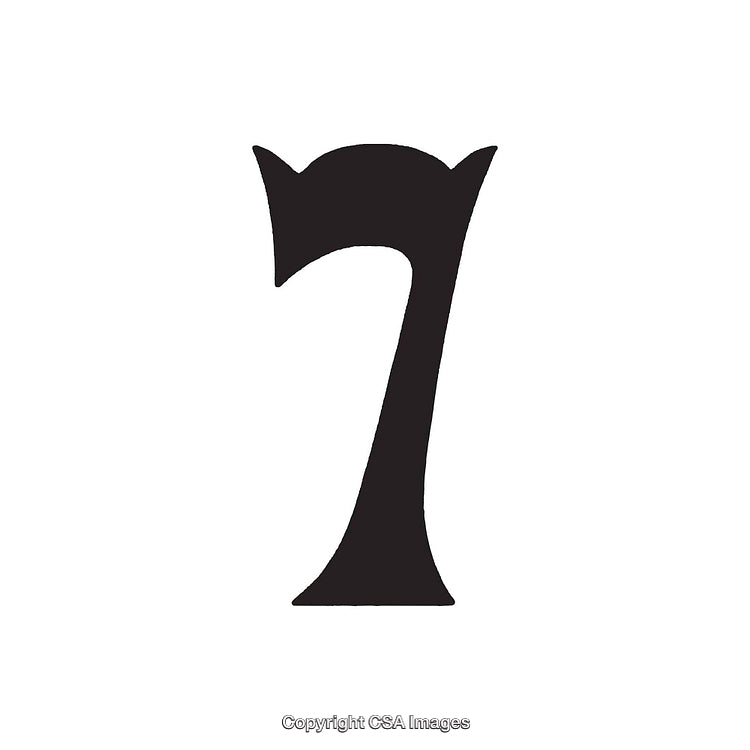 Artistic Representation of the Number Seven with a Unique Design