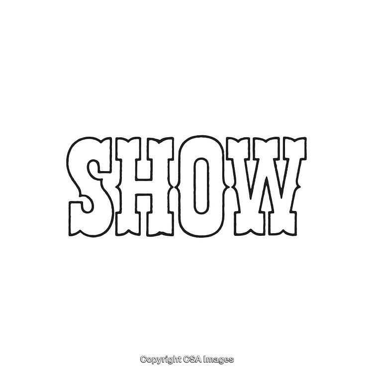 Retro-Styled Stylized Typography Artwork in Bold Capital Lettering