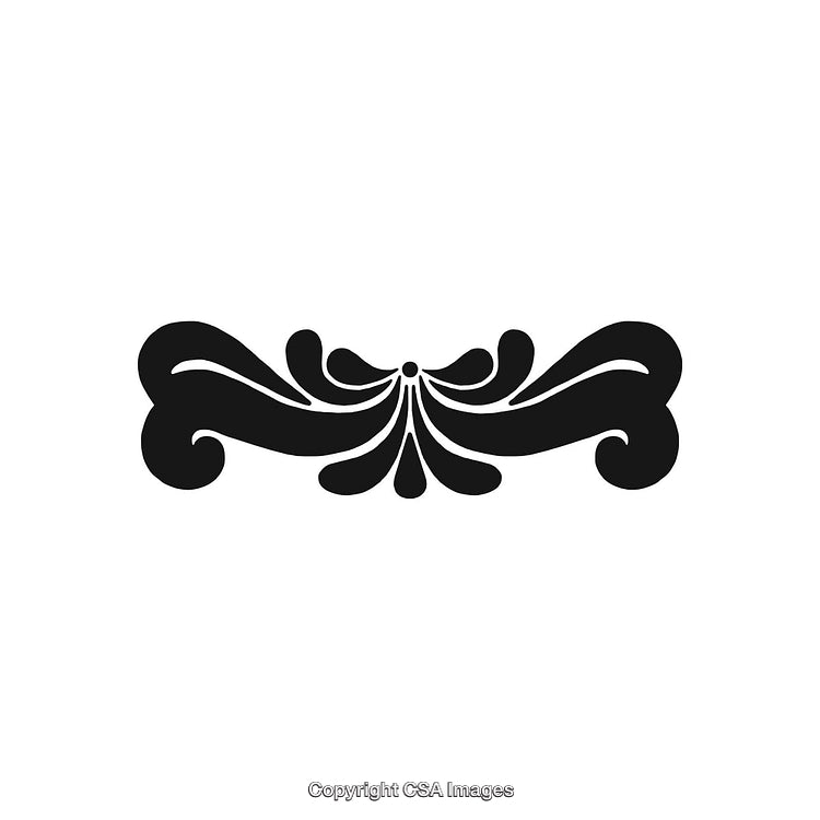 Elegant Black And White Decorative Ornament Graphic Design Element