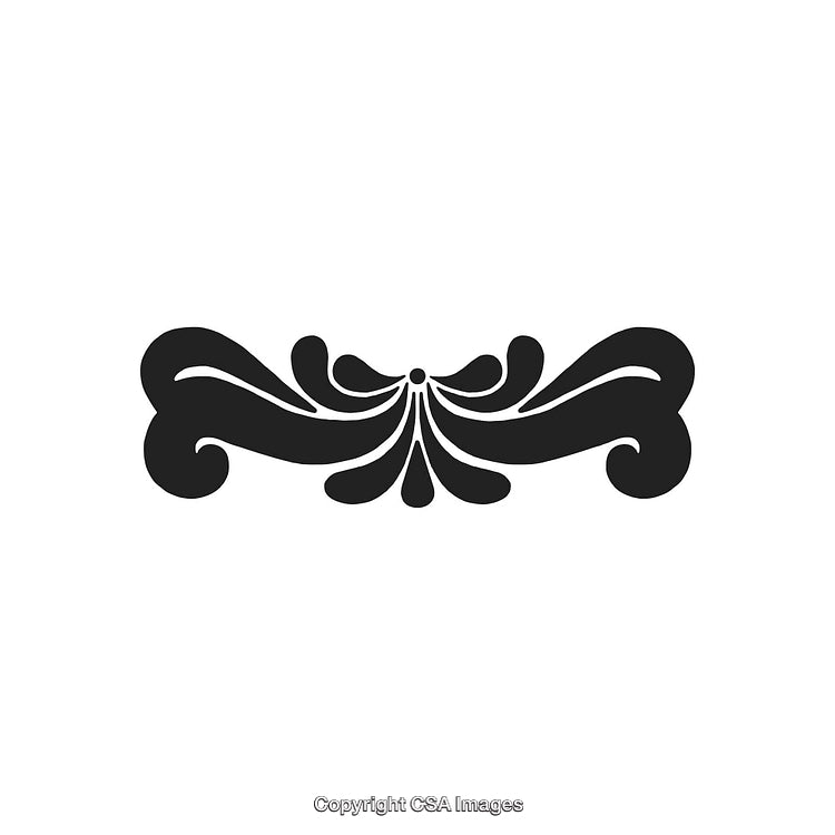 Elegant Black And White Decorative Ornament Graphic Design Element