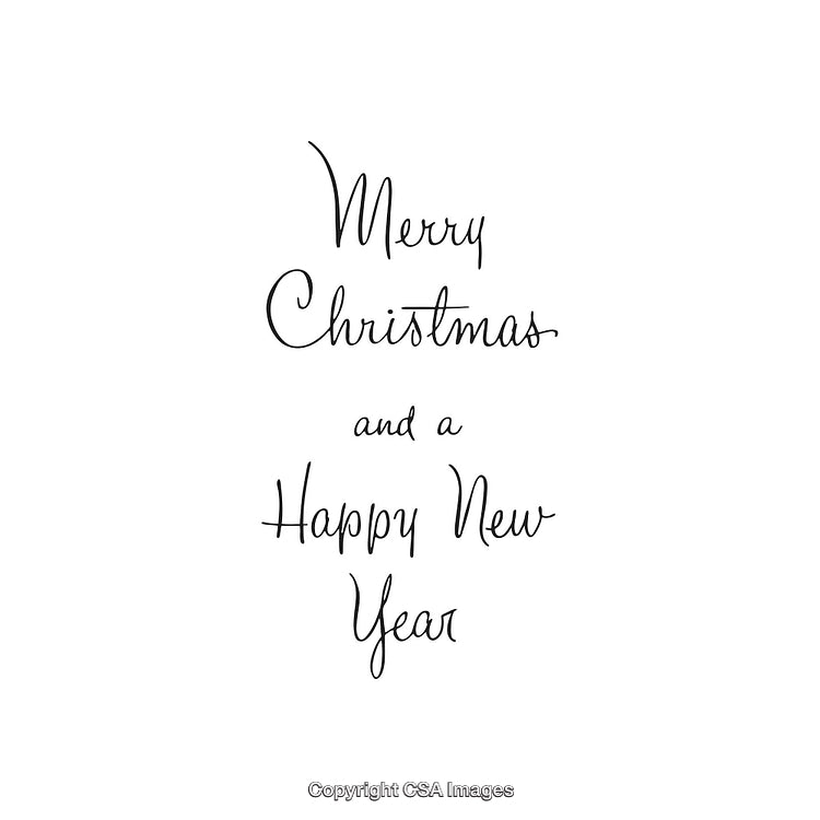 Elegant Modern Merry Christmas And Happy New Year Greeting Card Design