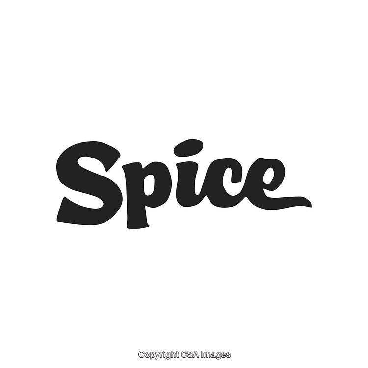 Creative Bold Typography of Spice Word on Clean White Background