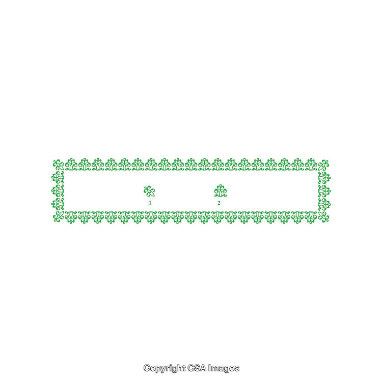 Green Floral Border Design With Elegant Decorative Patterns and Spacing Elements