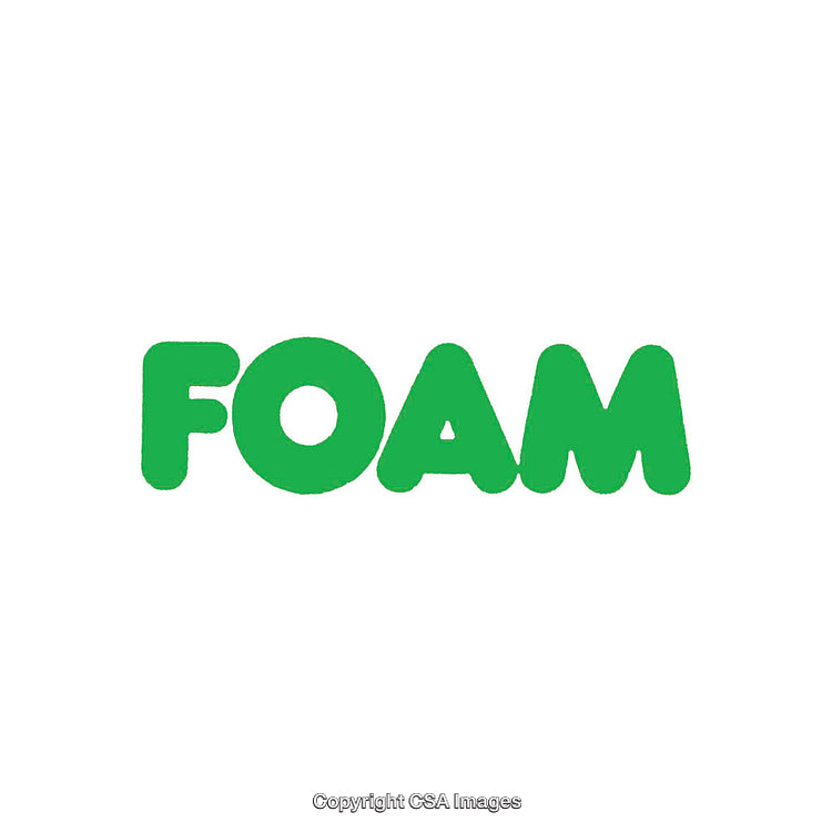 Green Foam Text Illustration on a White Background