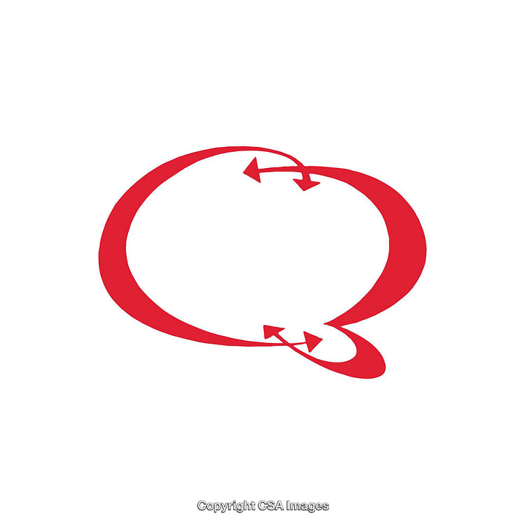 Red Arrow Circular Symbol Representing Direction, Movement, and Continuous Flow