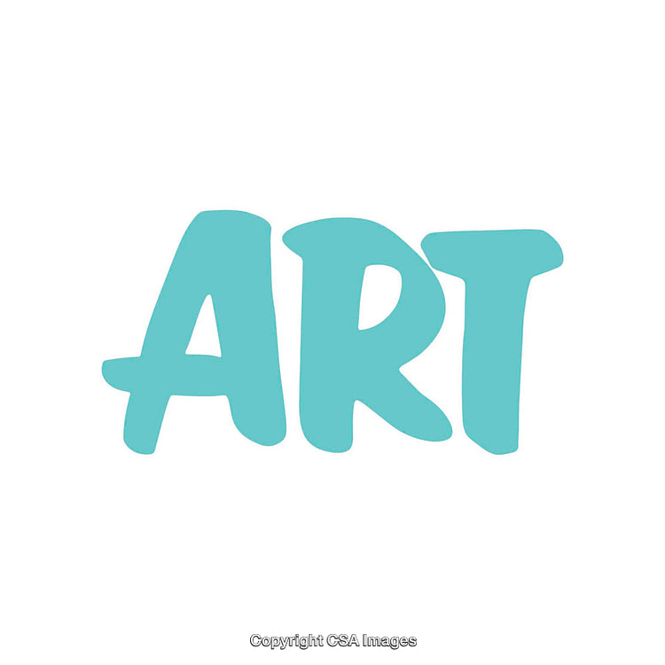 Creative Blue Typography Artwork Featuring the Word 'Art' on White Background