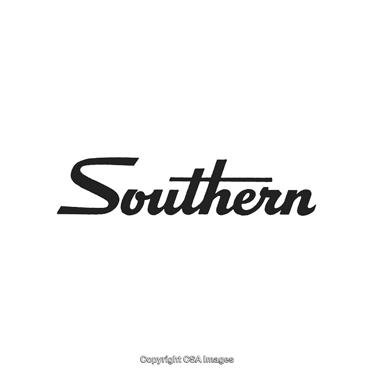 Stylized Southern Themed Text Logo in Black on White Background