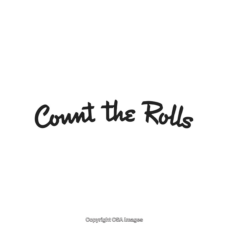 Stylized Handwritten Text with Emphasis on the Line Count the Rolls