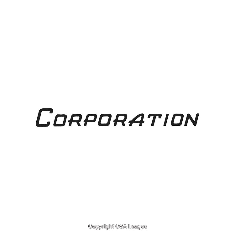 Typography Design Displaying the Word Corporation with Modern Style