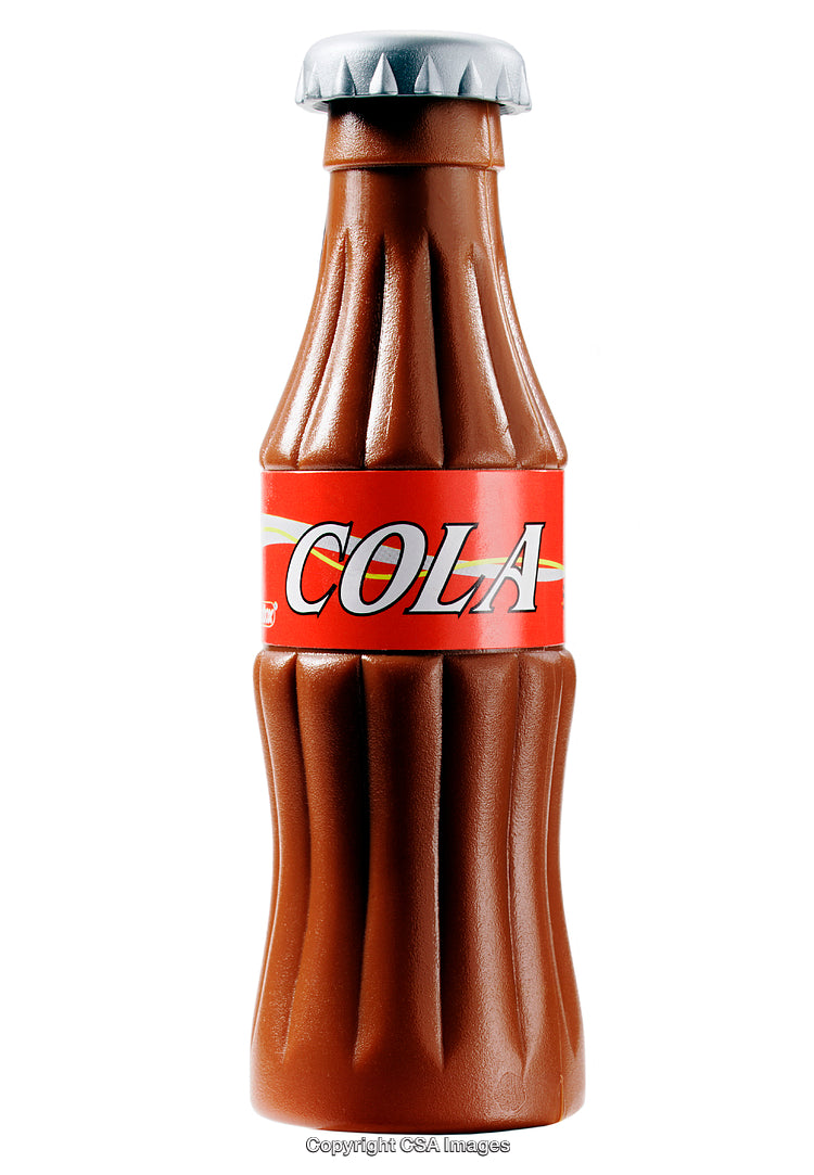 Plastic Cola Bottle Toy Isolated on White Background