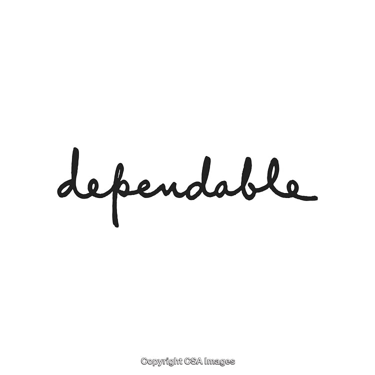 Handwritten Word Depicting Dependable Nature in Stylish Minimalist Typography