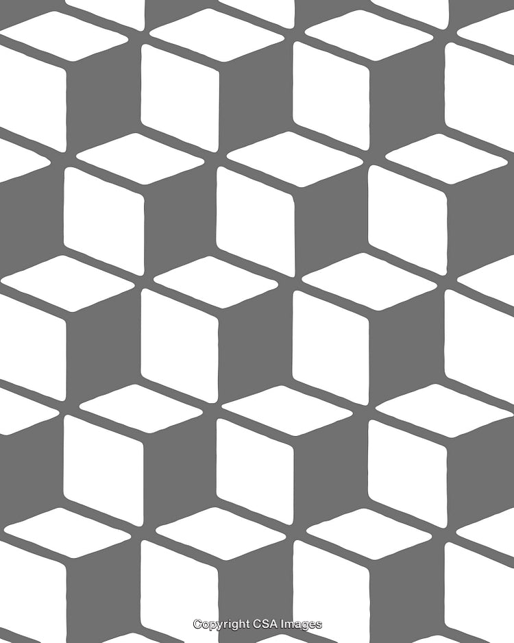 Abstract Geometric Cube Pattern with Contrasting Colors
